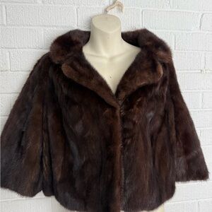 1960’s Elegant Mahogany Mink Fur Coat Custom